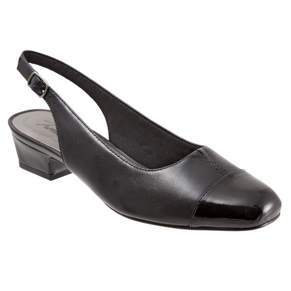 Dea Black with Patent Toe