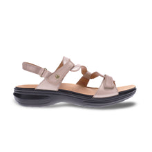 Emerald 3 Strap Leather Sandal Champagne