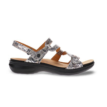 Emerald 3 Strap Leather Sandal Silver Safari