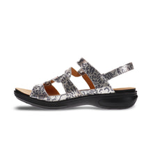 Emerald 3 Strap Leather Sandal Silver Safari