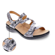 Emerald 3 Strap Leather Sandal Silver Safari