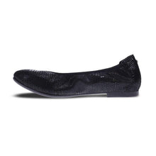 Nairobi Ballet Flat Black Lizard