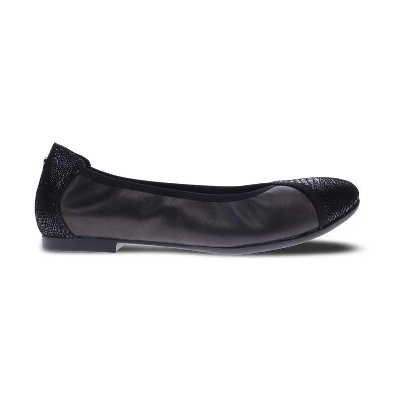 Nairobi Ballet Flat Black Lizard