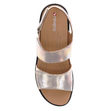 Como Back Strap Leather Sandals Metallic Interest