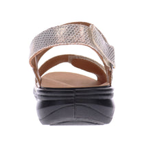 Como Back Strap Leather Sandals Metallic Interest