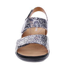 Como Back Strap Leather Sandals Silver Safari