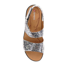 Como Back Strap Leather Sandals Silver Safari