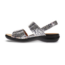 Como Back Strap Leather Sandals Silver Safari