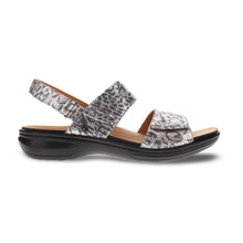 Como Back Strap Leather Sandals Silver Safari