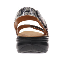 Como Back Strap Leather Sandals Silver Safari