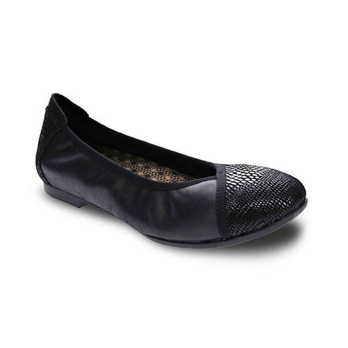 Nairobi Ballet Flat Black Lizard