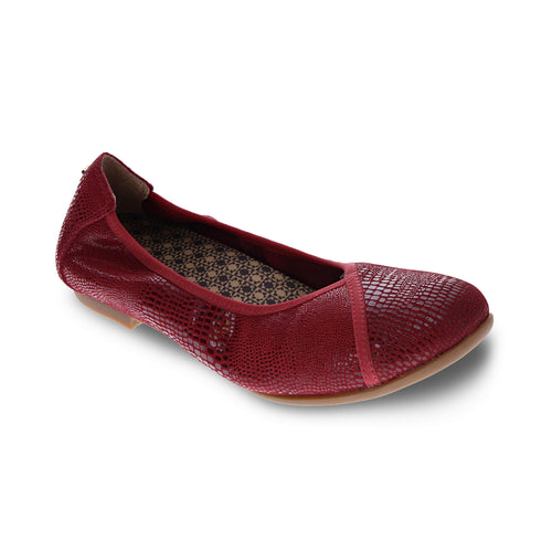 Nairobi Ballet Flat Cherry Lizard