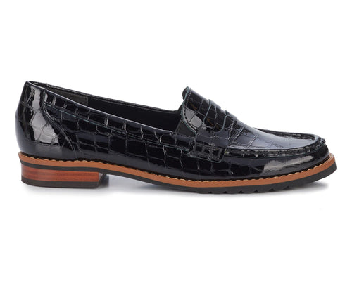 Winnie II Black Croc